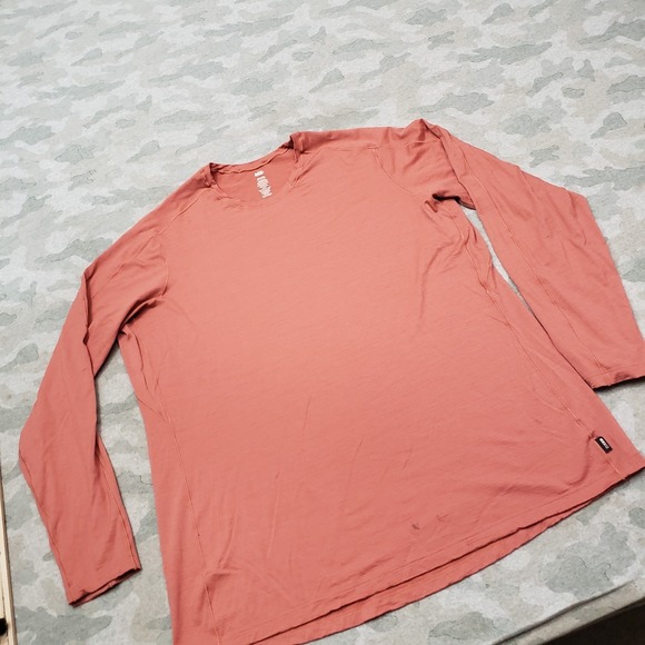 REI Co-op Shirt Mens 2XL Pink Salmon Merino Wool Pullover Long Sleeve - Picture 2 of 10